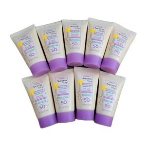 9 Aveeno Baby Sensitive Skin Sunscreen Zinc Oxide SPF 50 Exp 07/2022